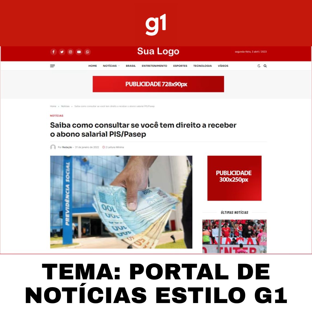 TEMA: Portal de Notícias Estilo G1